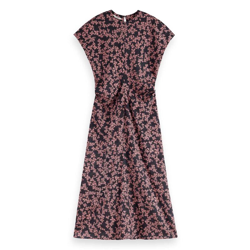 Scotch & Soda Satin Jacquard Midi Dress image number 0